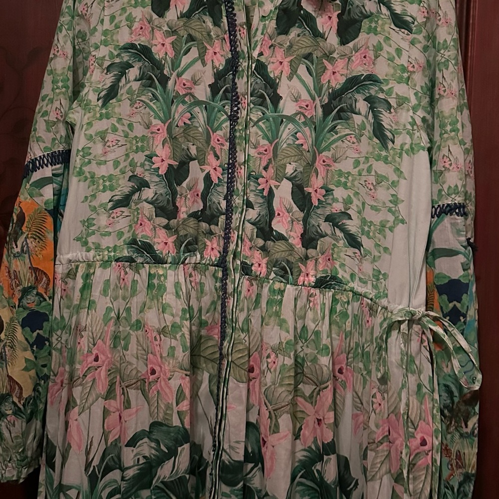 Anthropologiee Elenora Long Sleeve Printed Maxi Dresss - Picture 6 of 8